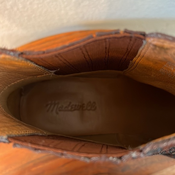 Madewell Calf-hair Boots Animal Print Sz 9.5 wood heel leopard - Picture 7 of 7